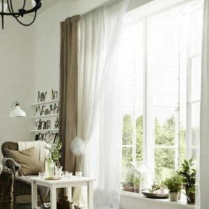 3x - IKEA LILL Curtains Sheer Net White 6 Panels